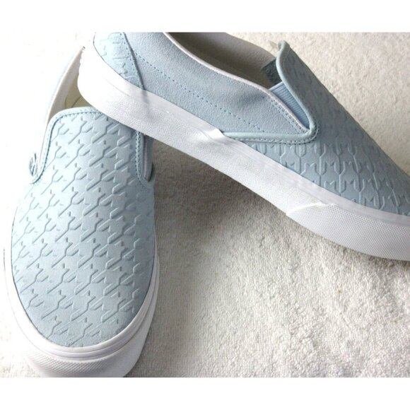 Vans Women's Classic Slip On Houndstooth Embossed Sky Blue Shoes Size 9.5 NIB - Picture 4 of 5